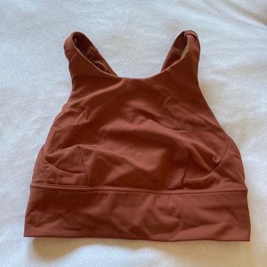 LULULEMON long line bra, clay red color size 8